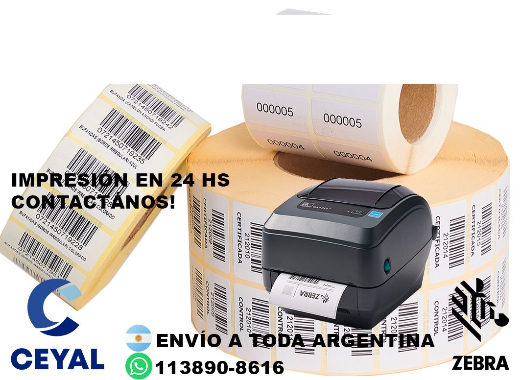 56145 Etiquetas de papel térmico impresas personalizadas