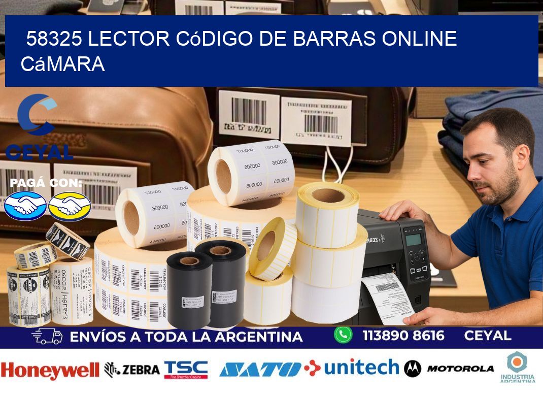 58325 Lector código de barras online cámara
