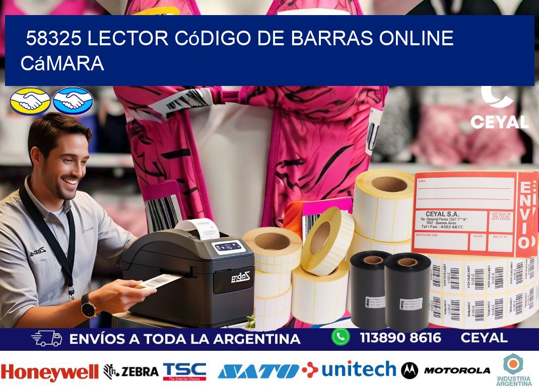 58325 Lector código de barras online cámara