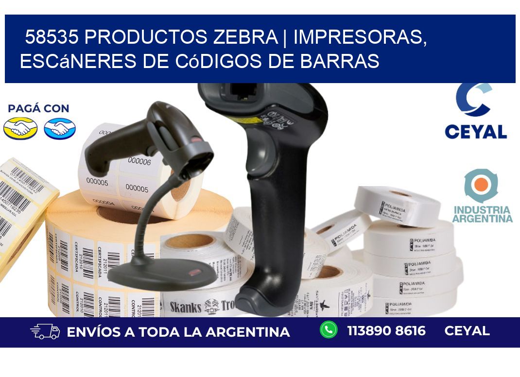 58535 Productos Zebra | Impresoras, escáneres de códigos de barras