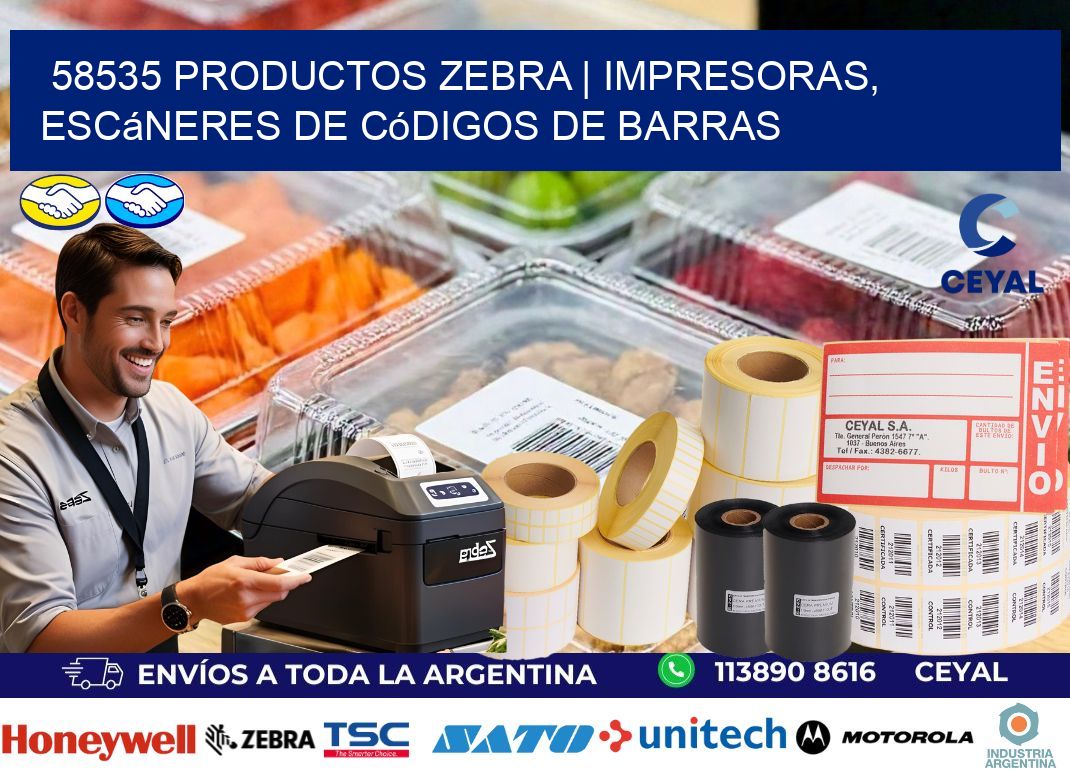 58535 Productos Zebra | Impresoras, escáneres de códigos de barras