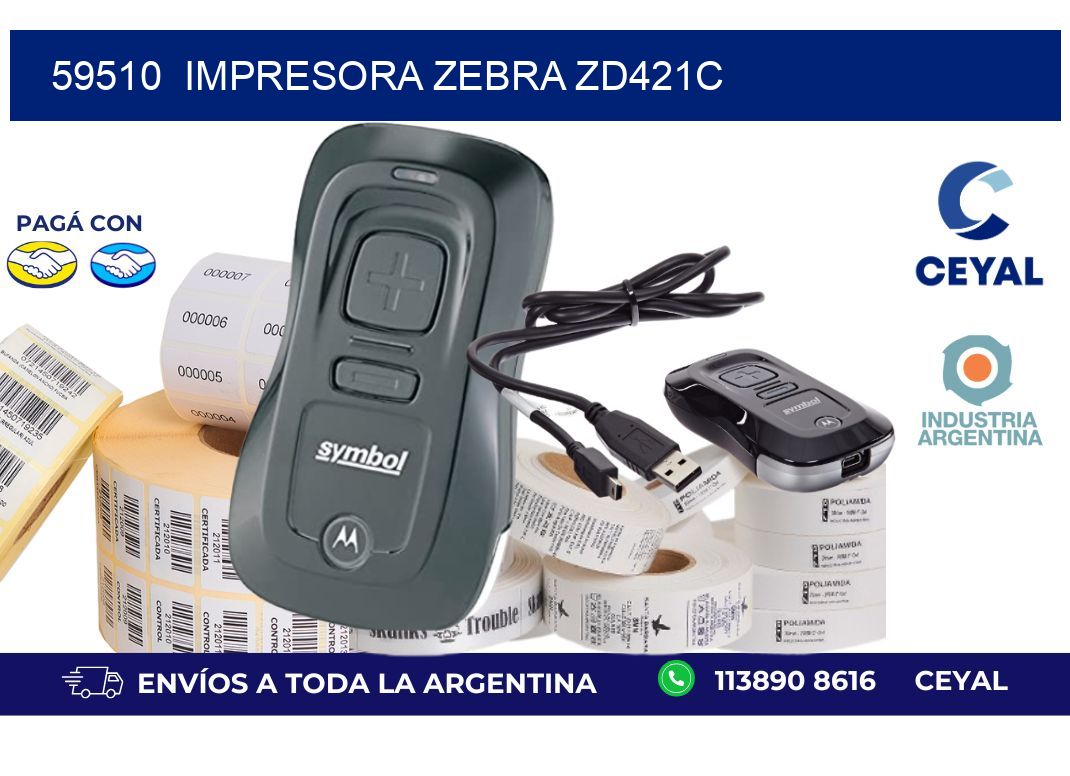 59510  Impresora Zebra zd421c
