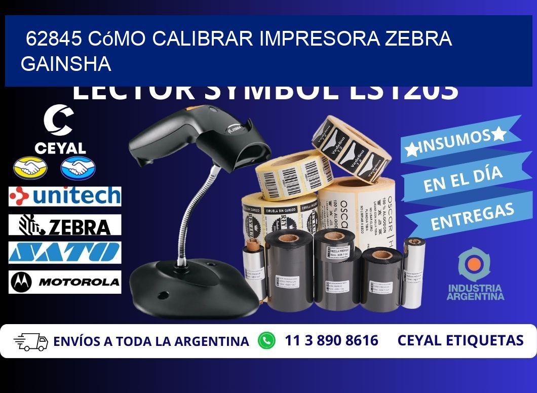 62845 cómo calibrar impresora zebra GAINSHA