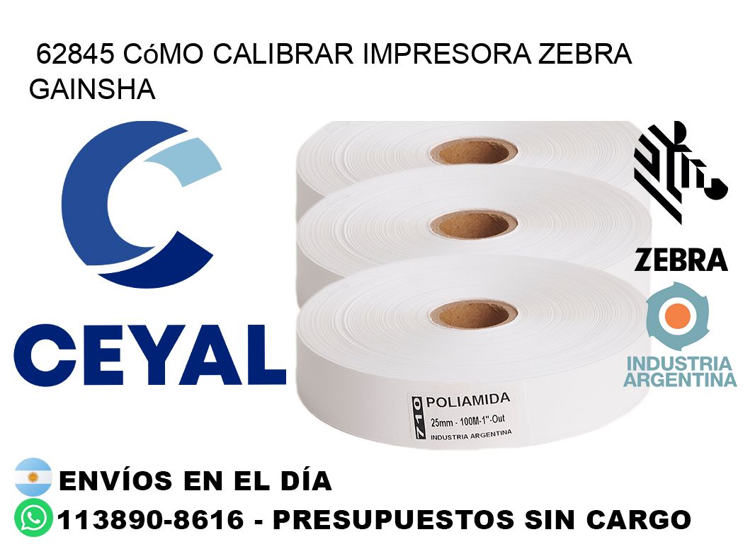 62845 cómo calibrar impresora zebra GAINSHA