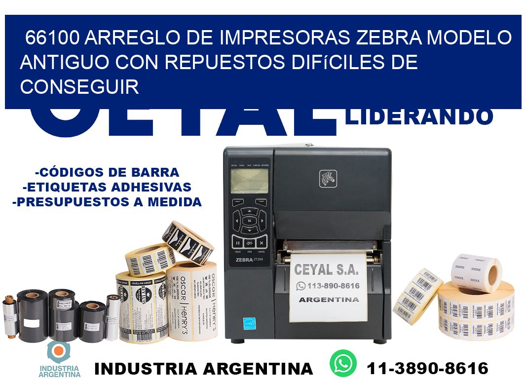 66100 arreglo de impresoras zebra modelo antiguo con repuestos difíciles de conseguir