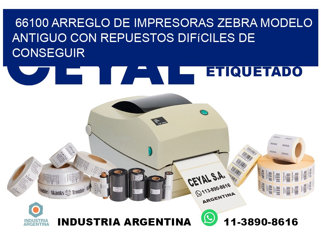 66100 arreglo de impresoras zebra modelo antiguo con repuestos difíciles de conseguir