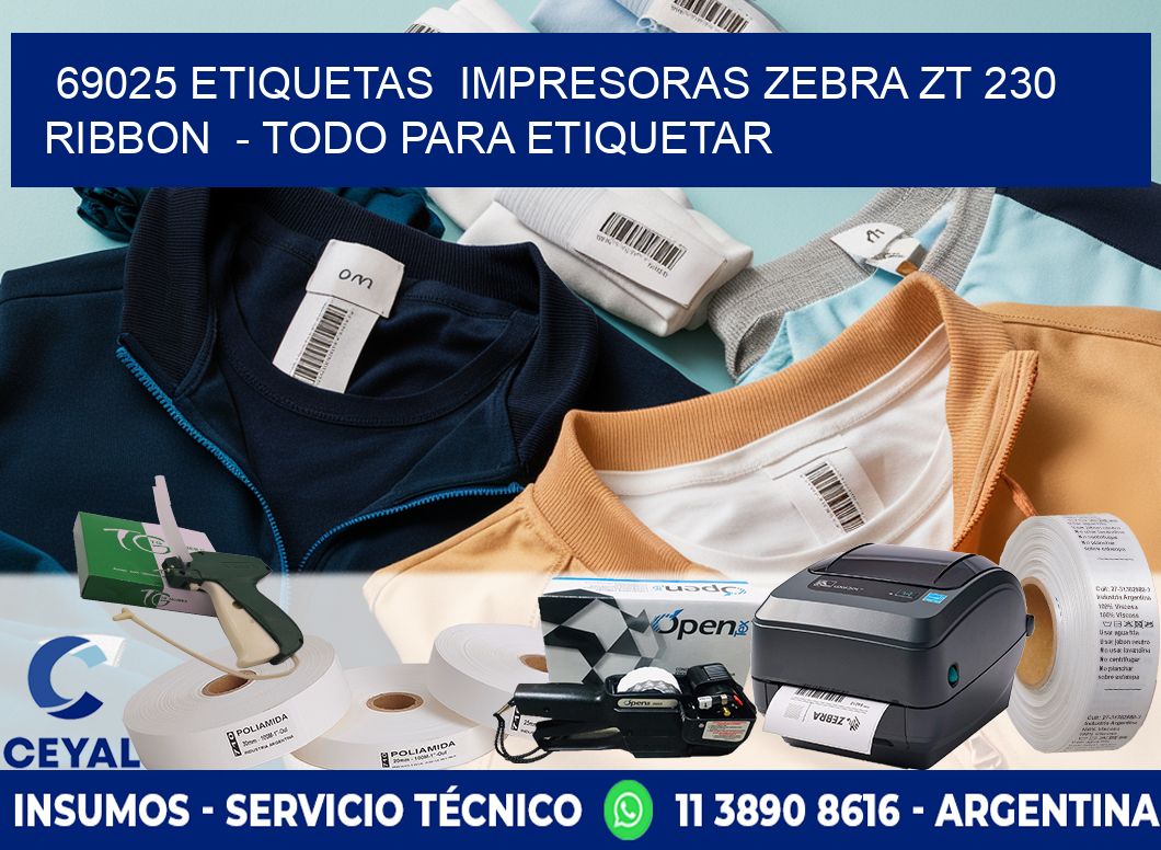 69025 etiquetas  impresoras zebra zt 230 ribbon  - Todo para Etiquetar