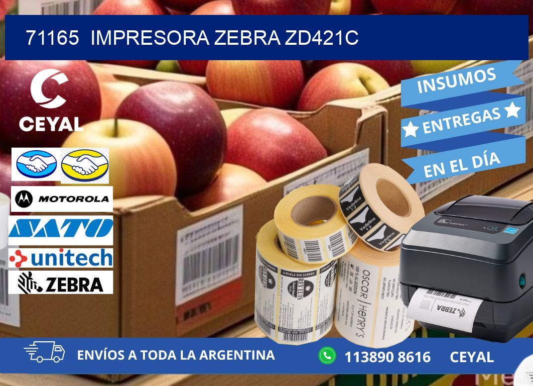 71165 Impresora Zebra zd421c