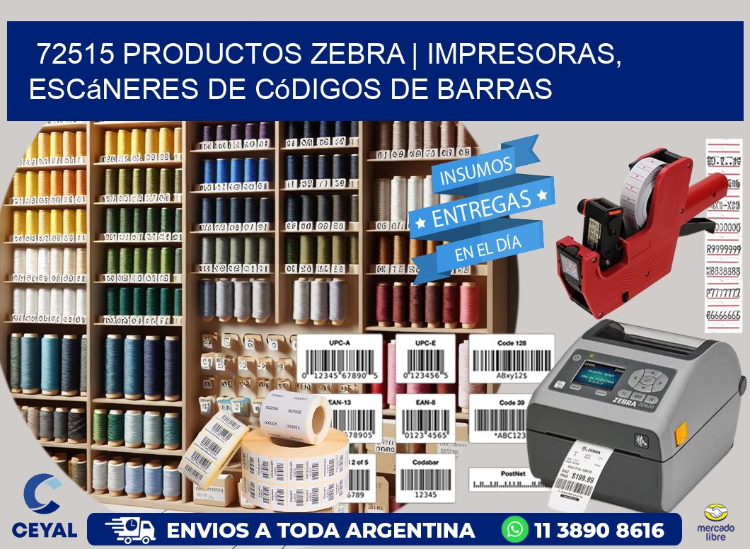 72515 Productos Zebra | Impresoras, escáneres de códigos de barras