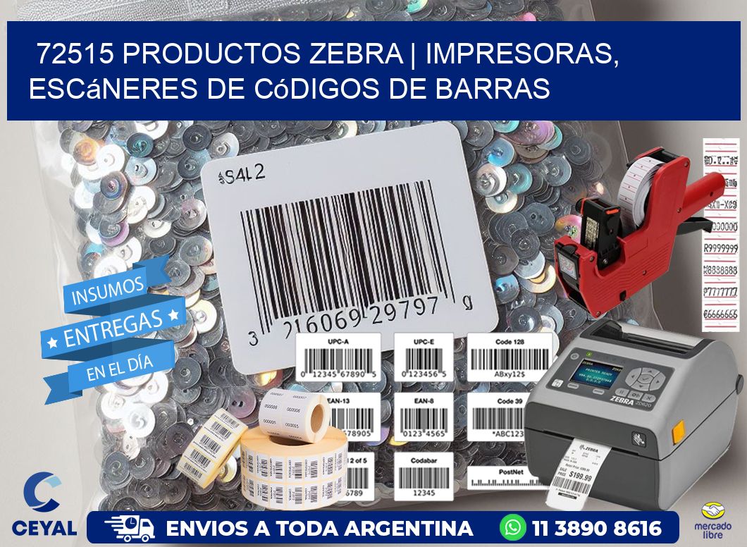 72515 Productos Zebra | Impresoras, escáneres de códigos de barras