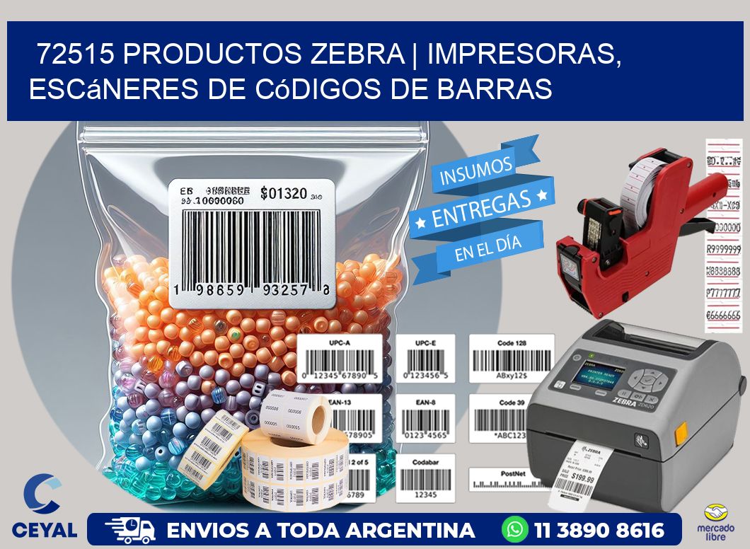 72515 Productos Zebra | Impresoras, escáneres de códigos de barras