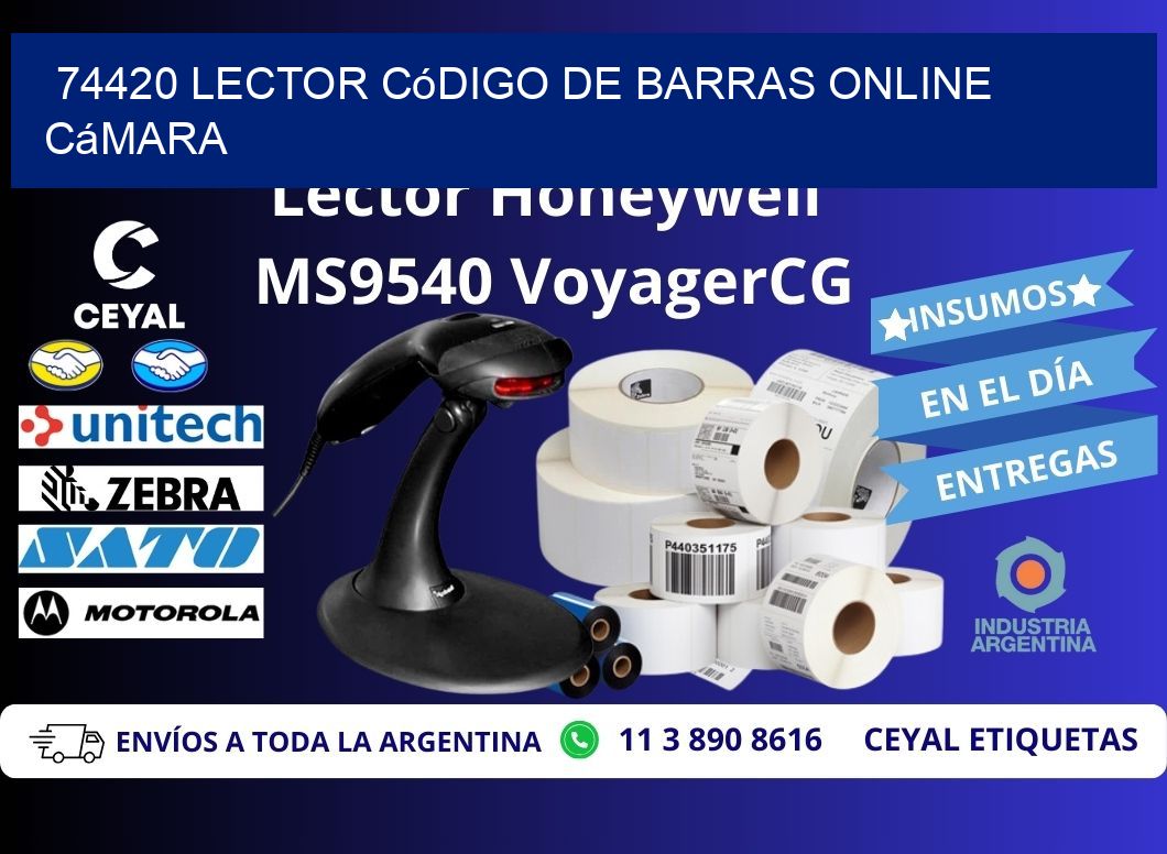 74420 Lector código de barras online cámara