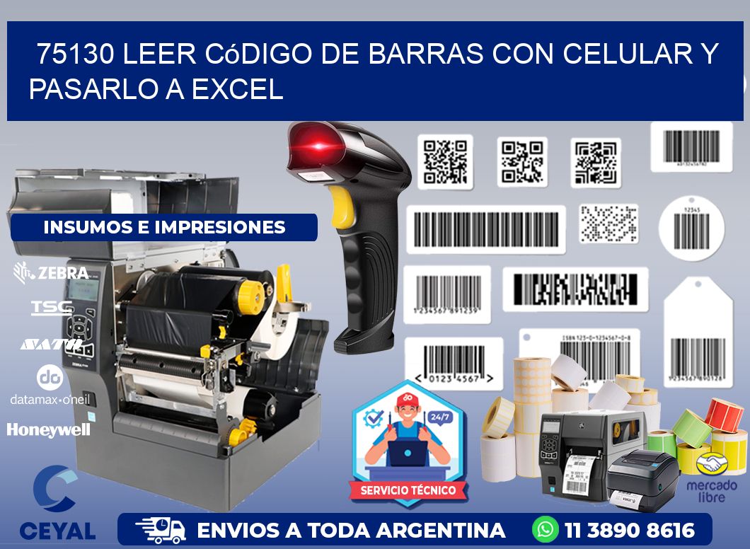 75130 Leer código de barras con celular y pasarlo a Excel