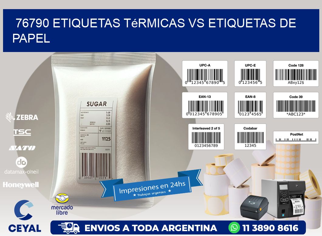 76790 etiquetas térmicas vs etiquetas de papel