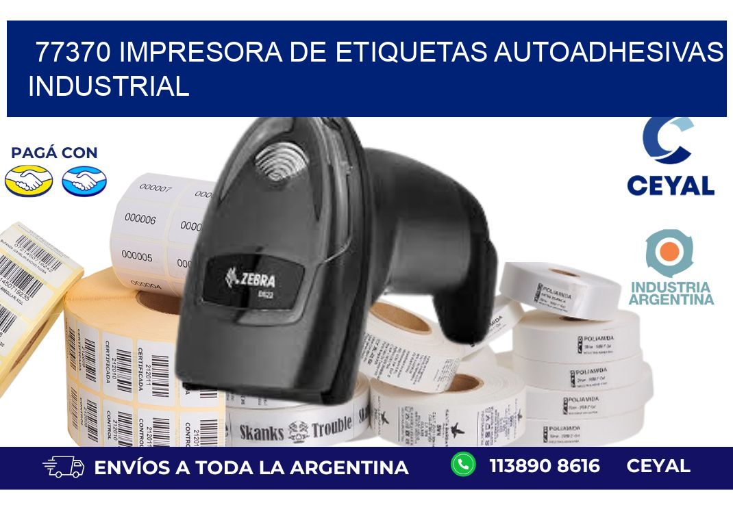 77370 Impresora de etiquetas autoadhesivas industrial