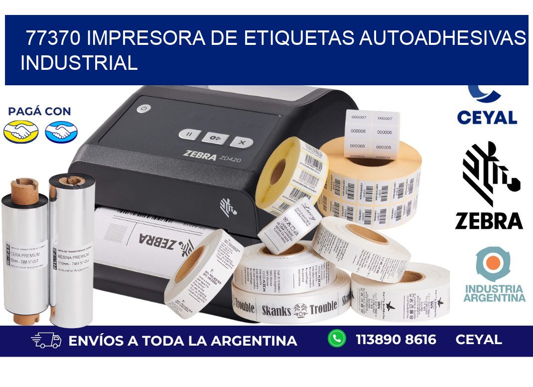 77370 Impresora de etiquetas autoadhesivas industrial
