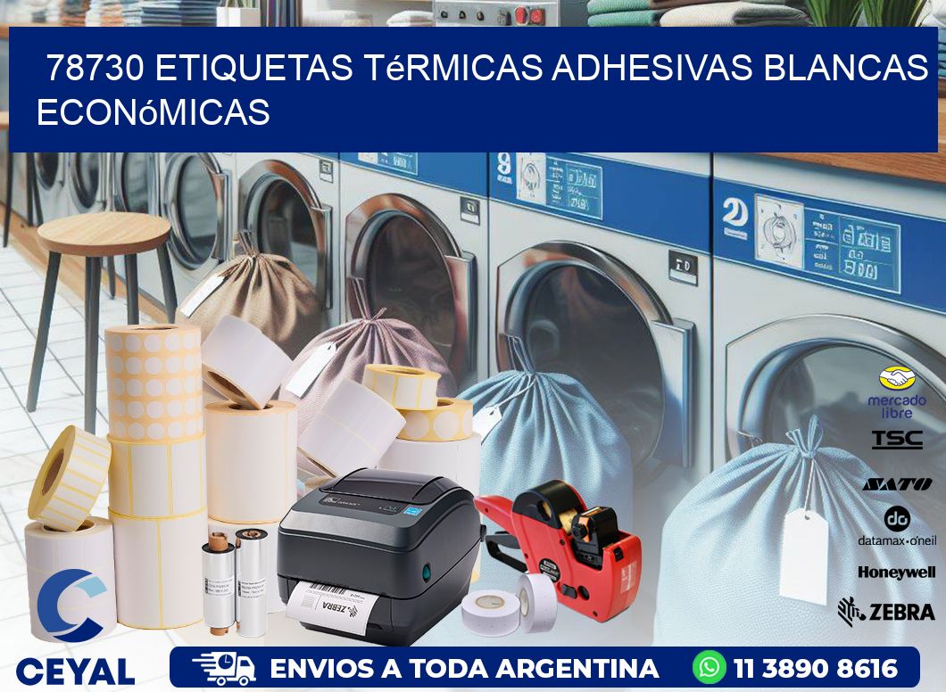 78730 etiquetas térmicas adhesivas blancas económicas