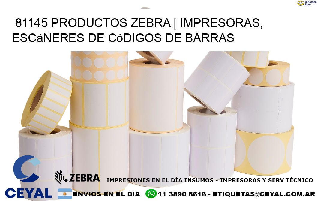 81145 Productos Zebra | Impresoras, escáneres de códigos de barras