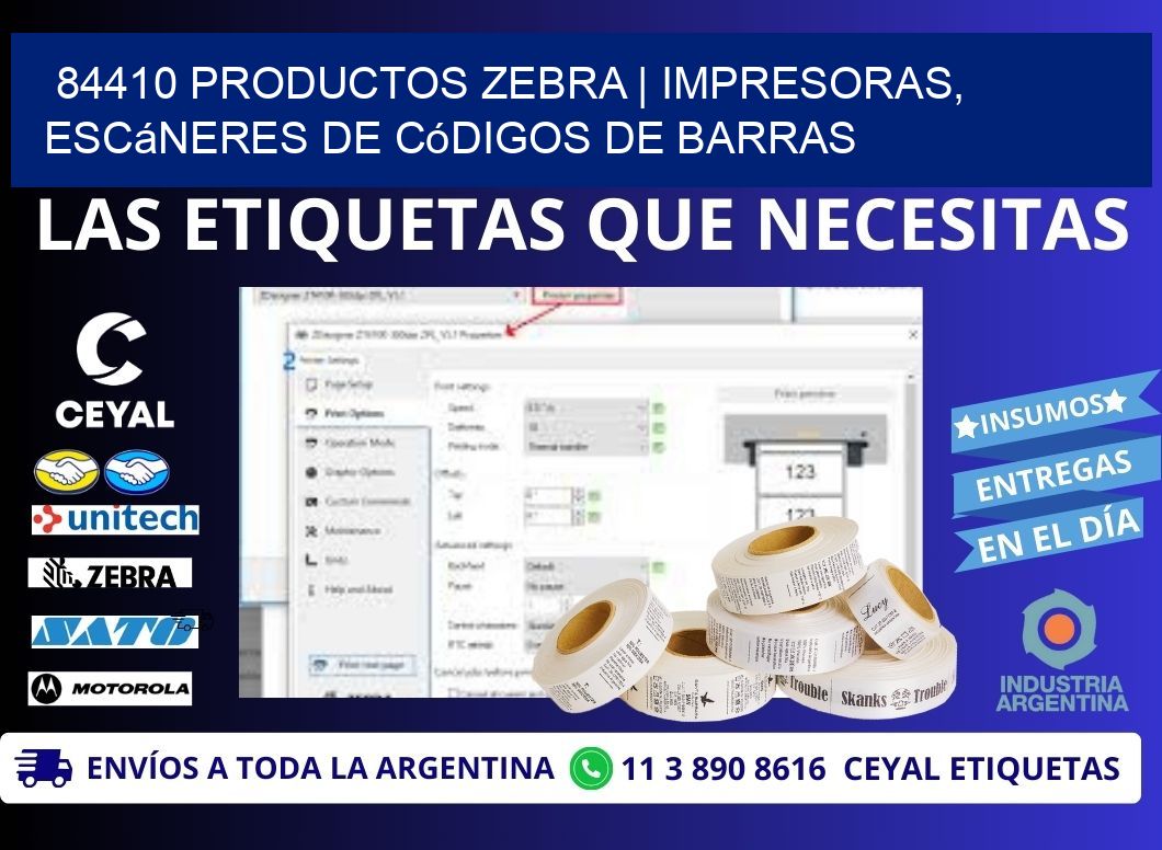 84410 Productos Zebra | Impresoras, escáneres de códigos de barras