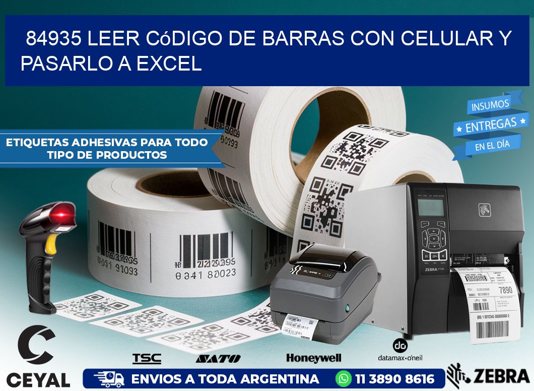84935 Leer código de barras con celular y pasarlo a Excel