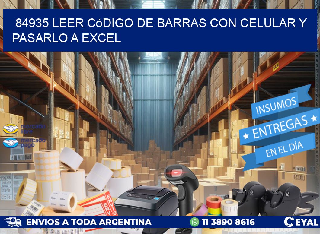 84935 Leer código de barras con celular y pasarlo a Excel