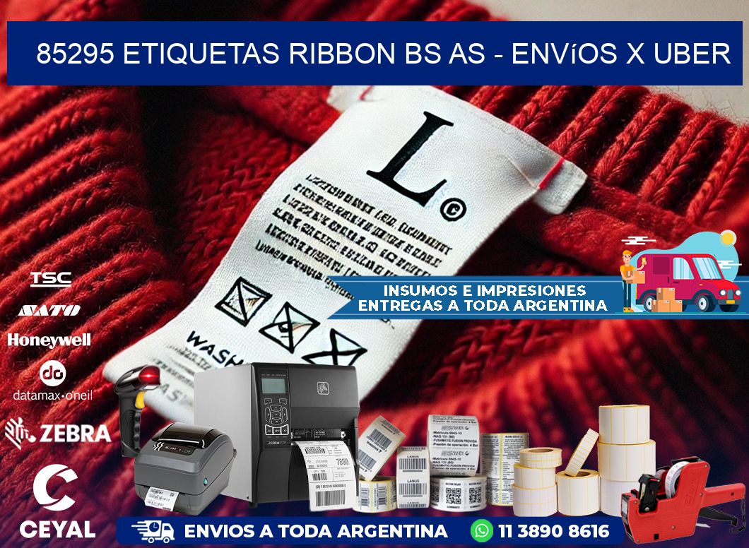 85295 etiquetas ribbon bs as - envíos x uber