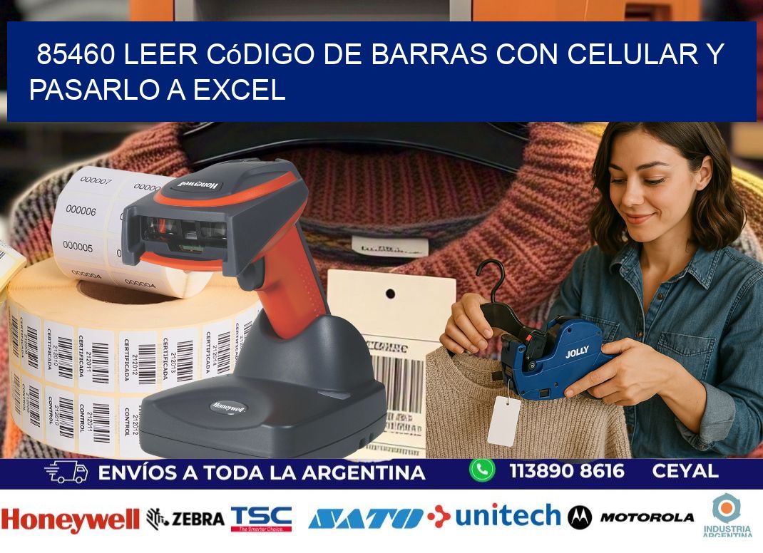 85460 Leer código de barras con celular y pasarlo a Excel