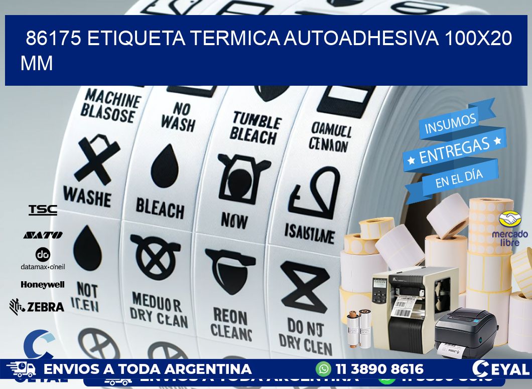 86175 Etiqueta Termica Autoadhesiva 100x20 mm
