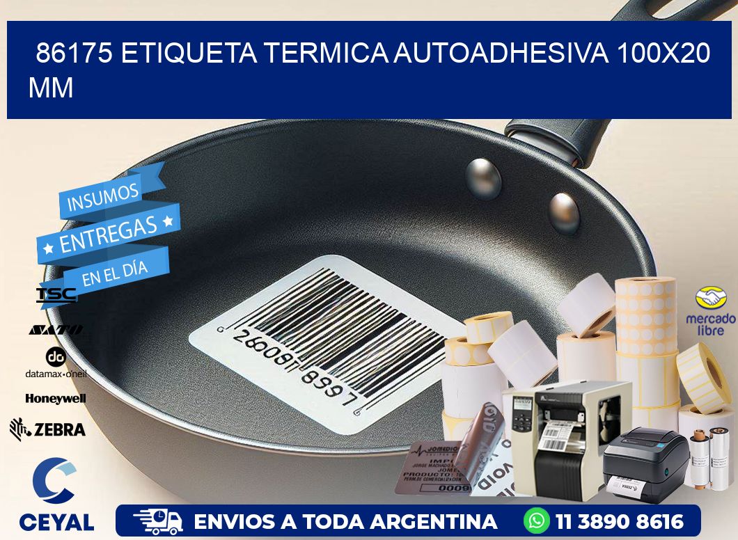86175 Etiqueta Termica Autoadhesiva 100x20 mm