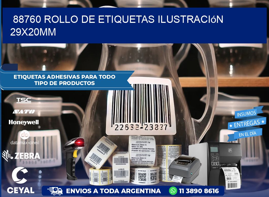 88760 Rollo De Etiquetas Ilustración 29x20mm