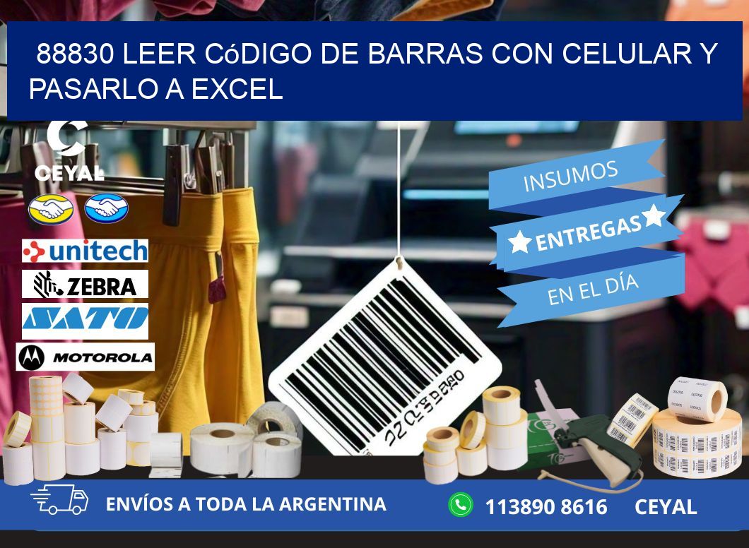 88830 Leer código de barras con celular y pasarlo a Excel