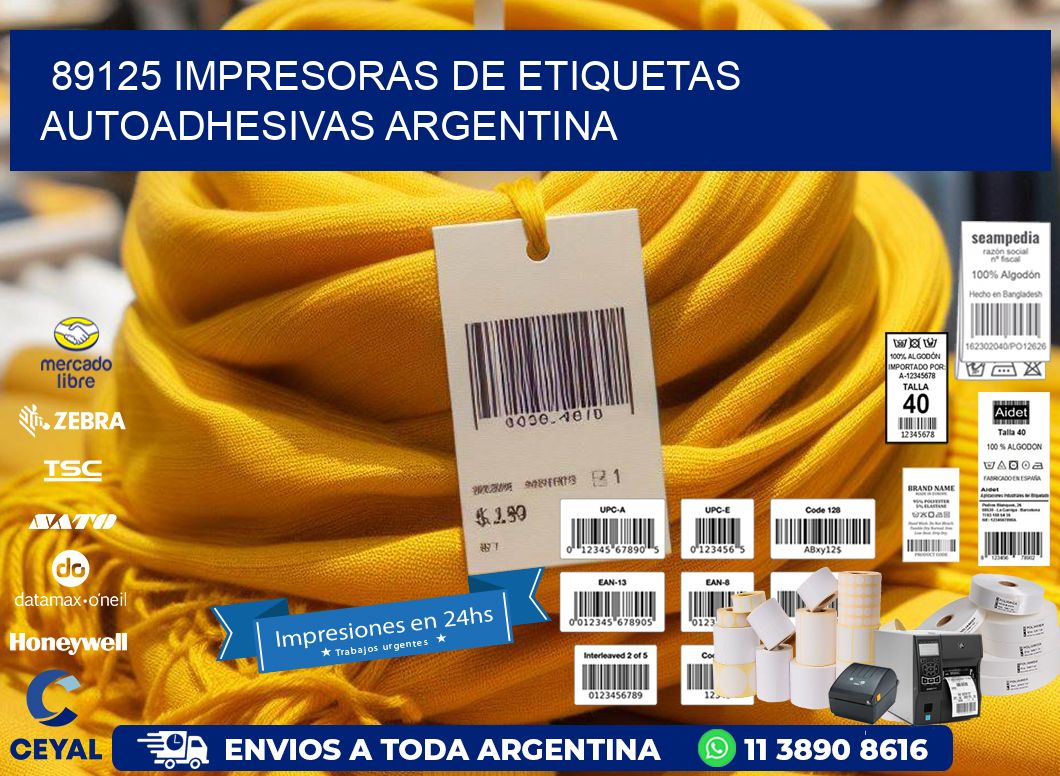 89125 Impresoras de etiquetas autoadhesivas argentina