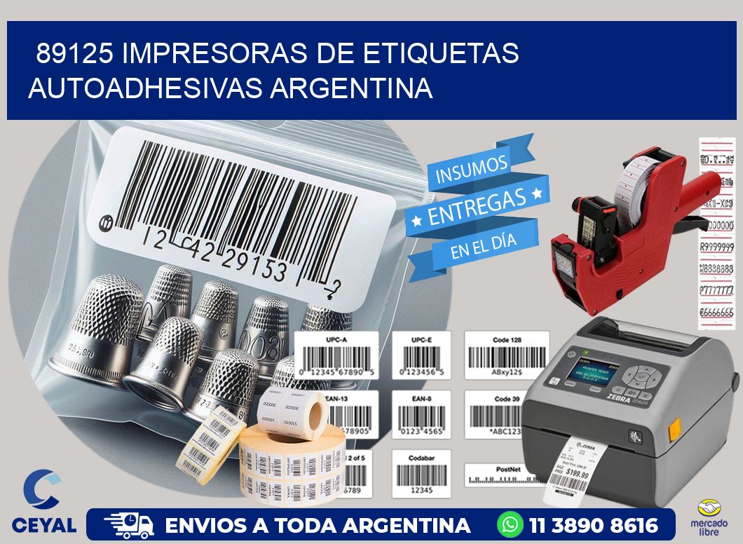 89125 Impresoras de etiquetas autoadhesivas argentina