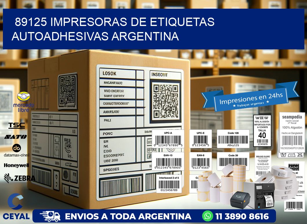89125 Impresoras de etiquetas autoadhesivas argentina