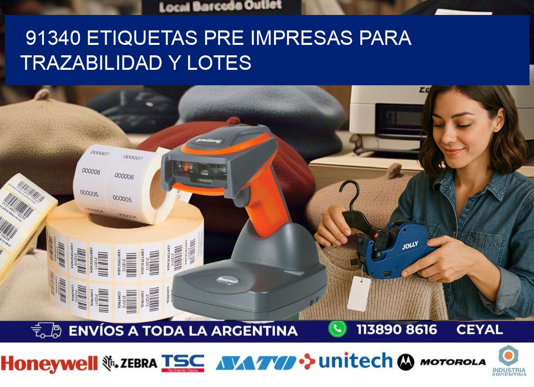 91340 etiquetas pre impresas para trazabilidad y lotes