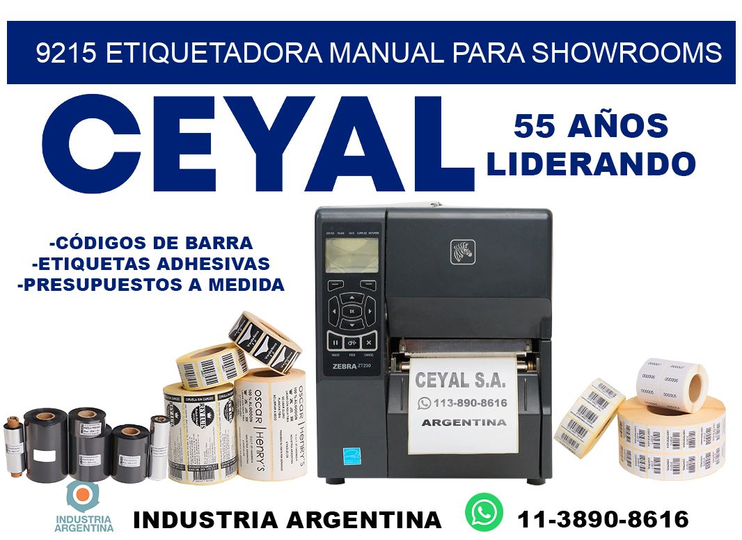 9215 etiquetadora manual para showrooms