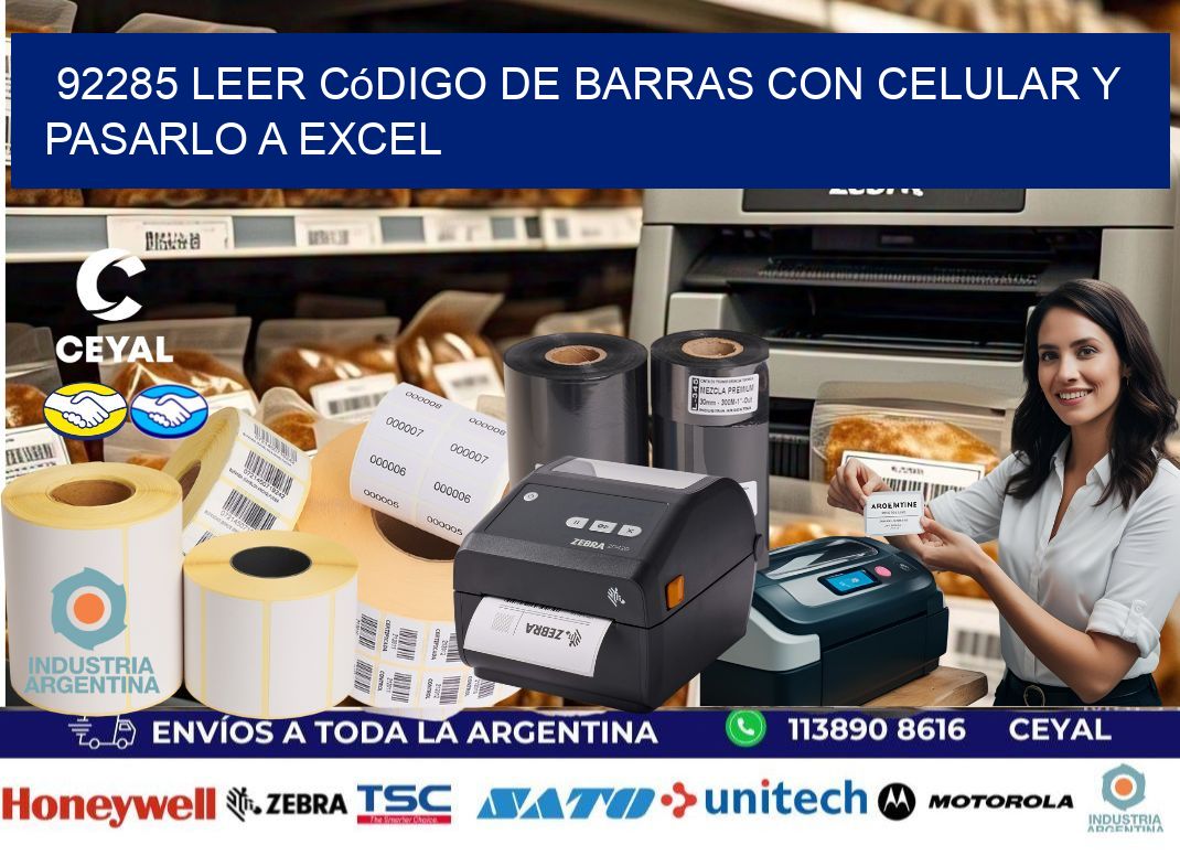 92285 Leer código de barras con celular y pasarlo a Excel