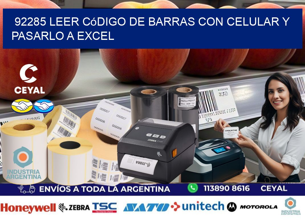 92285 Leer código de barras con celular y pasarlo a Excel