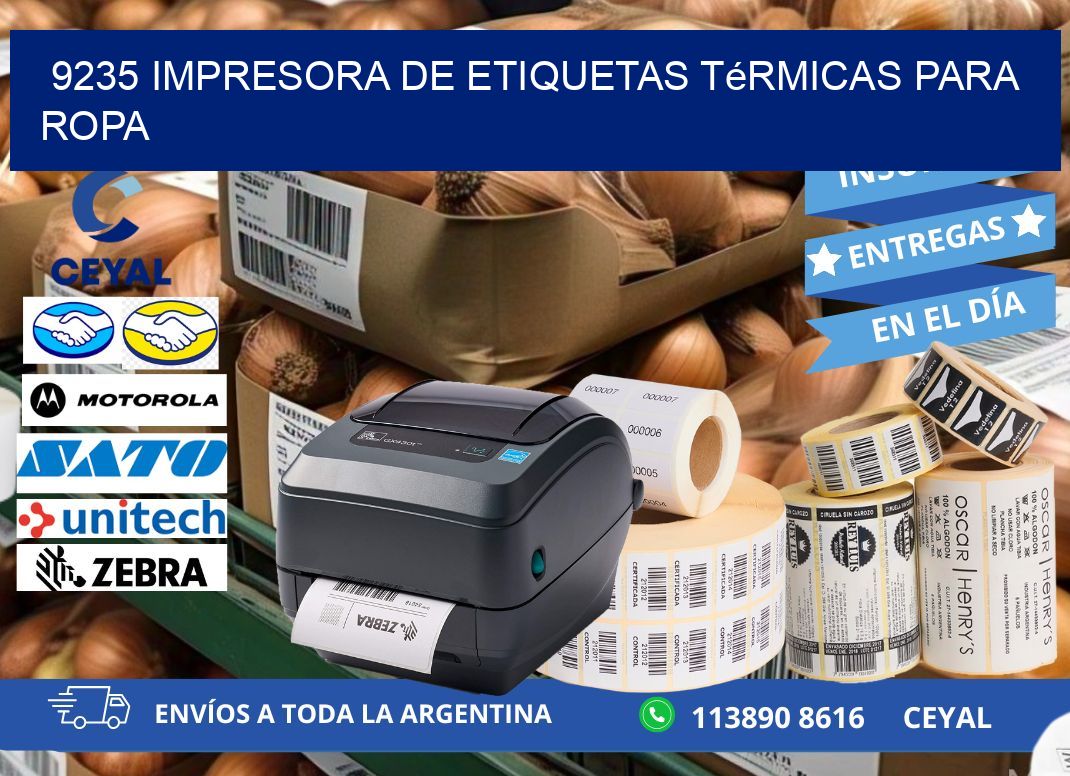 9235 impresora de etiquetas térmicas para ropa