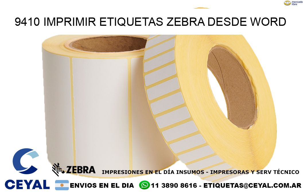 9410 imprimir etiquetas zebra desde word