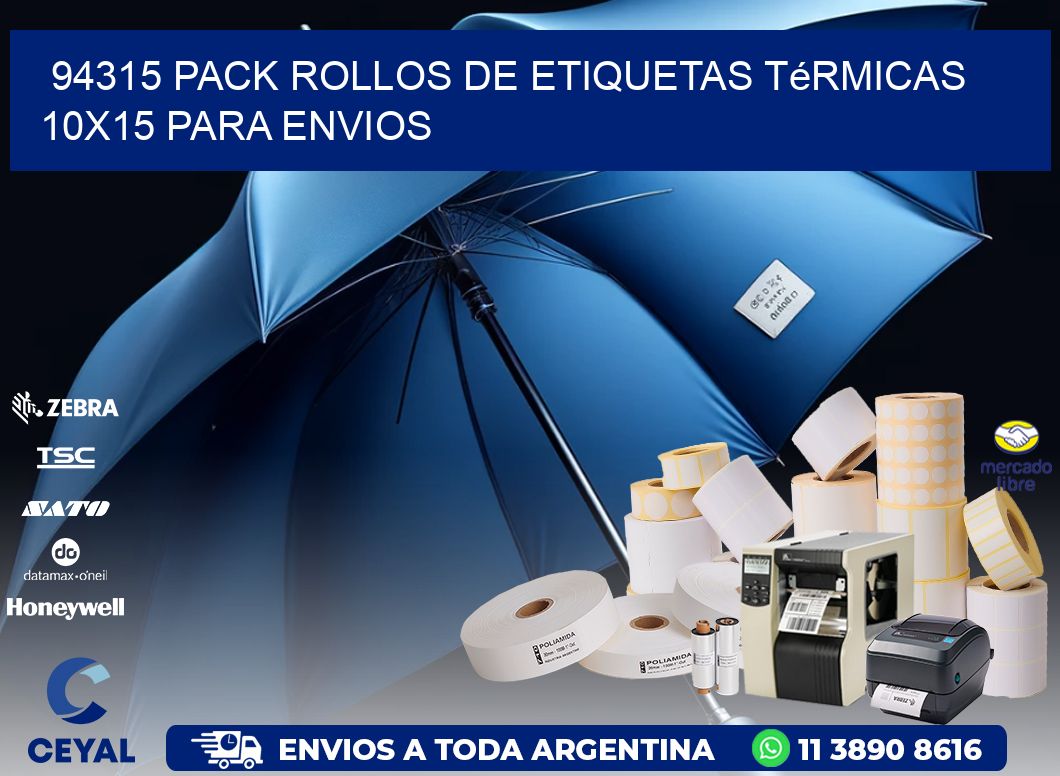 94315 pack rollos de etiquetas térmicas 10x15 para Envios