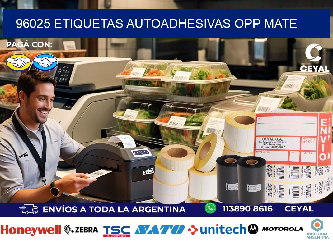 96025 etiquetas autoadhesivas Opp Mate