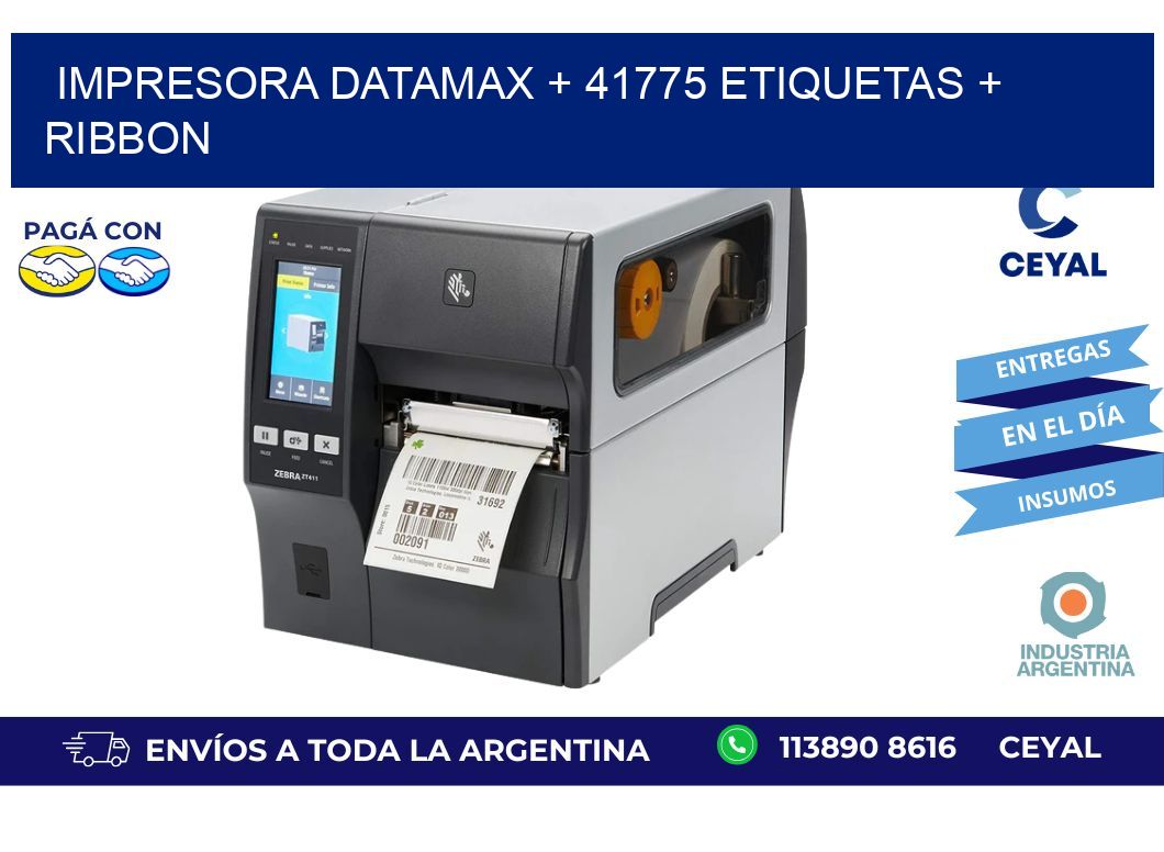 impresora DATAMAX + 41775 etiquetas + ribbon