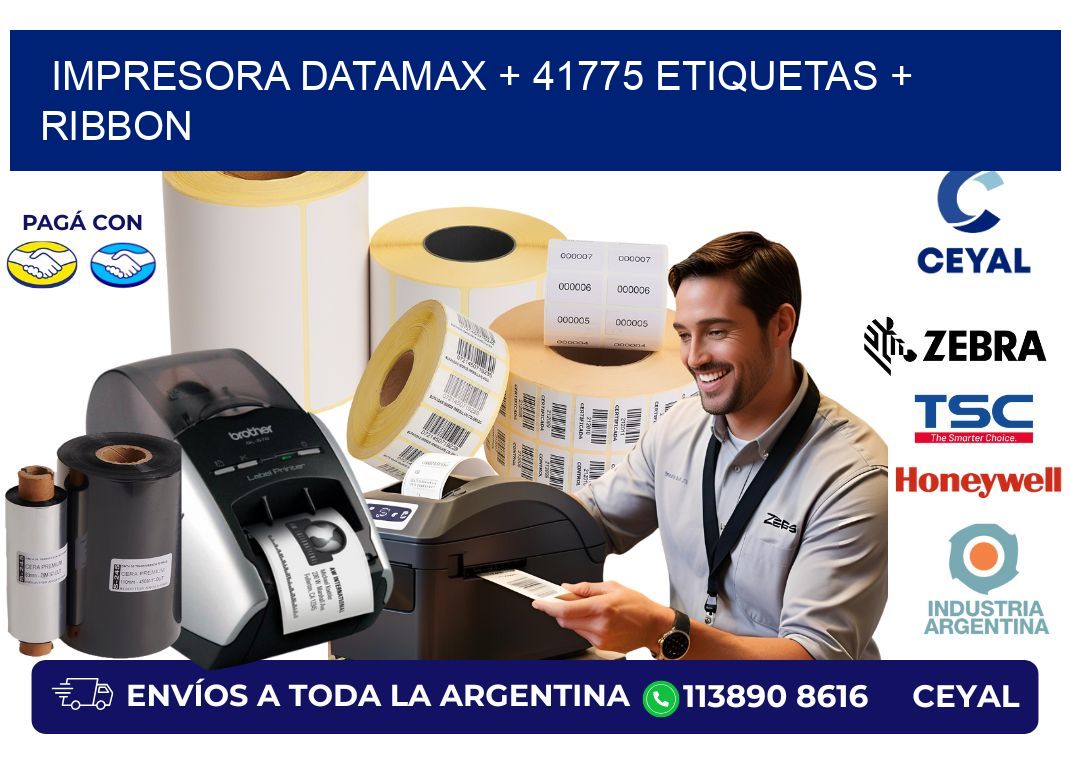 impresora DATAMAX + 41775 etiquetas + ribbon