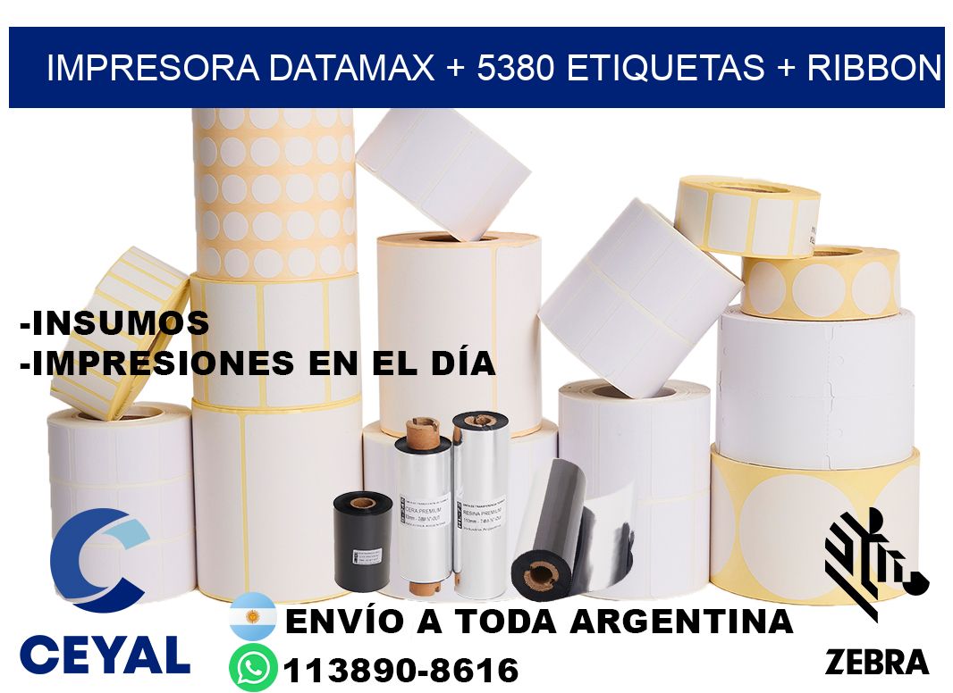 impresora DATAMAX + 5380 etiquetas + ribbon