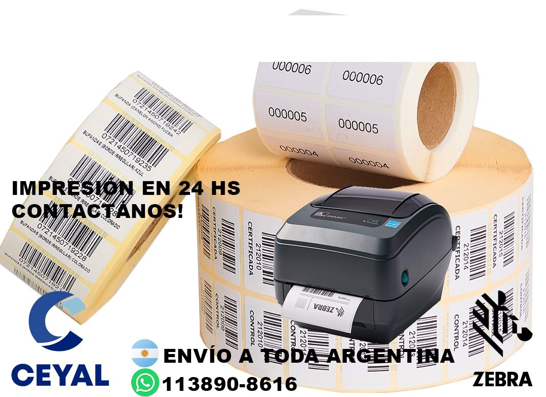 impresora gainsha + 3940 etiquetas + ribbon
