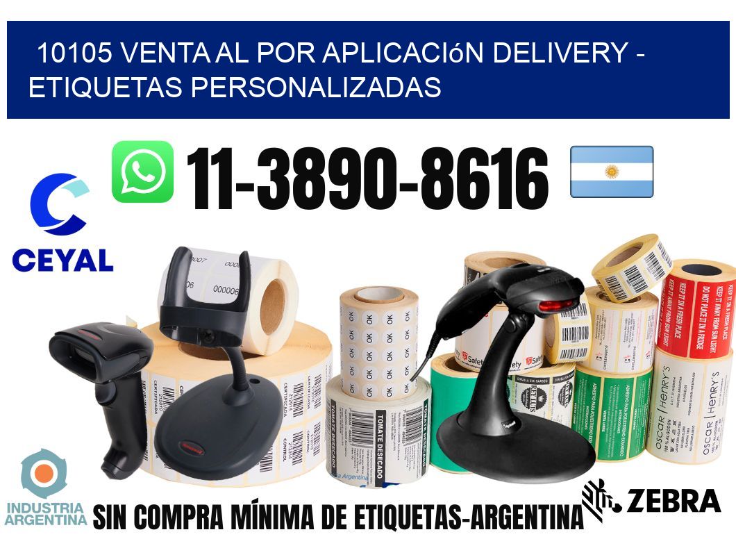 10105 Venta al Por Aplicación delivery - Etiquetas Personalizadas