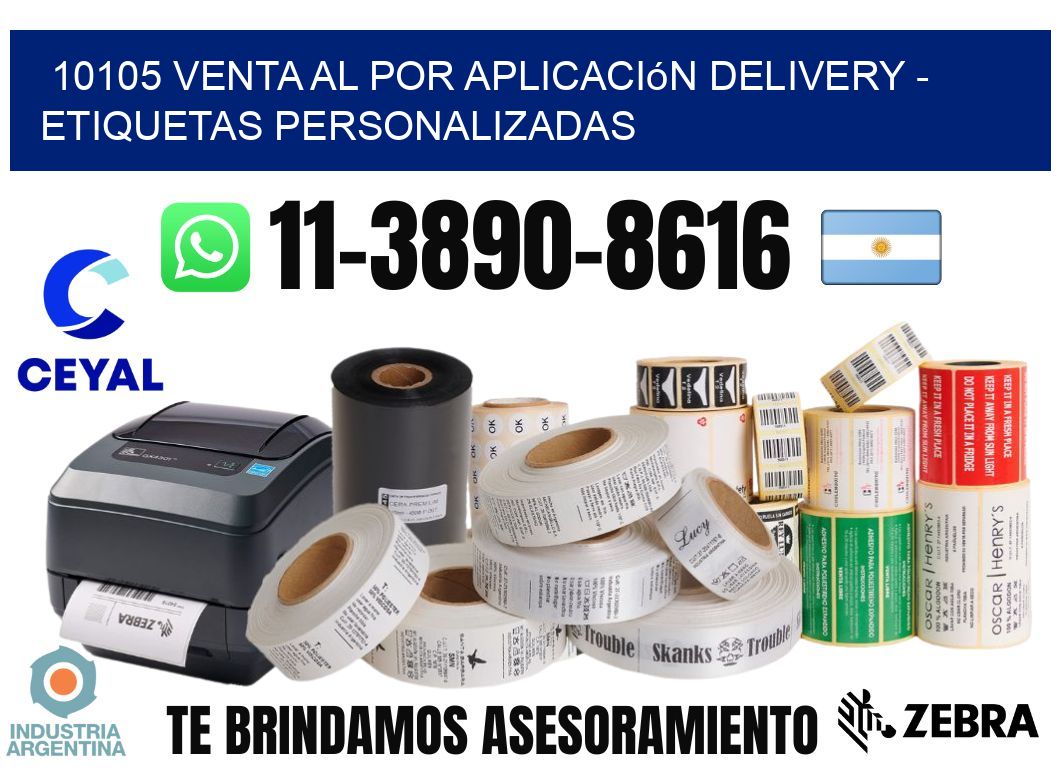 10105 Venta al Por Aplicación delivery - Etiquetas Personalizadas