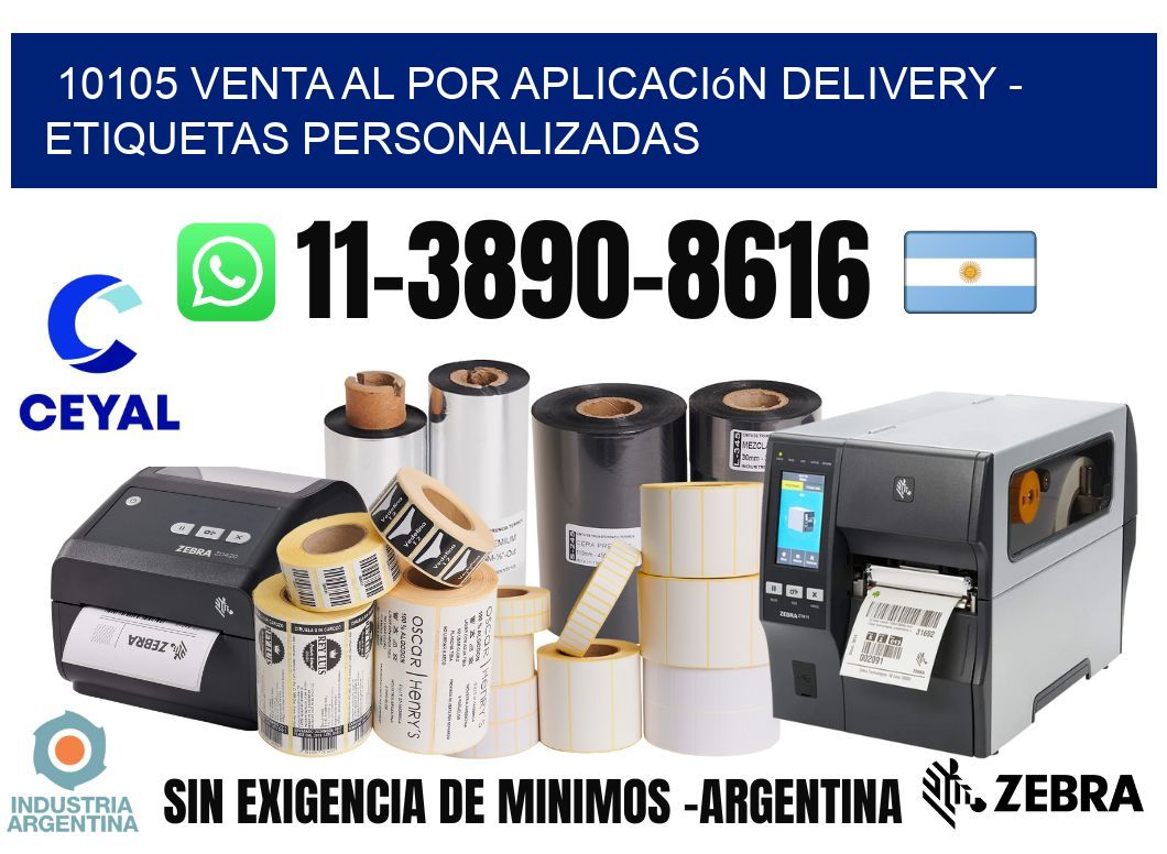 10105 Venta al Por Aplicación delivery - Etiquetas Personalizadas