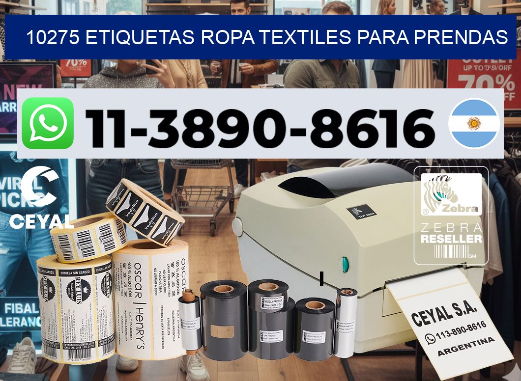 10275 Etiquetas ropa textiles para prendas